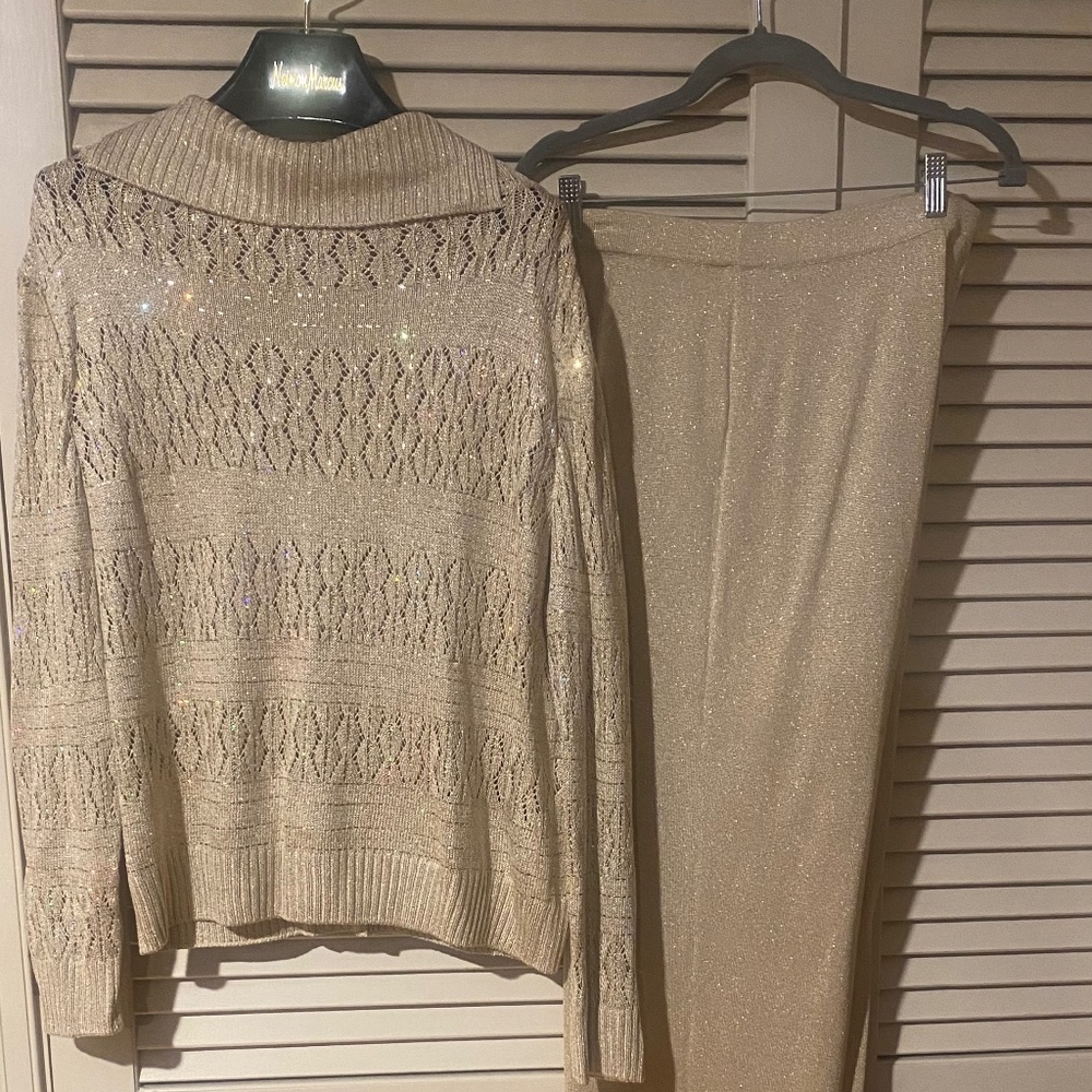 St John Evening Sparkle ~ Top & Pants (size L)